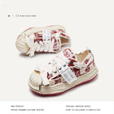 Shoe Shopping Ticket Deconstruction Dissolving Shoes Small Fragrant Wind Thick Soles Of Men's Shoes Trendy Shoes Men's And Couples