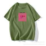 Ins Wind Printing T-Shirts For Women's Summer New Loose Round-Neck Cotton Short-Sleeved