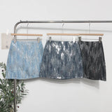 Shooting Hot Girl High Waist A Word Lysing Skirt New Flash Short Skirt Anti-Walking Step Bag Hip Skirt