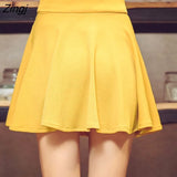 Women High Waist A-line Solid Mini Korean Style Trendy All-match Leisure Streetwear Vintage Daily Kawaii Hot Sale