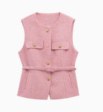 Women's Clothing INS Net Red Explosive With Belt Beads Texture