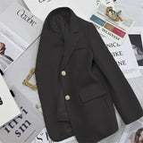 Zingj Suit Jacket Female Korean Joker 2024 Spring And Autumn New Korean Version Temperament Casual Metal Buckle Small Suit