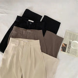 Pants Women Various Lengths All-match Spring Loose Empire Ins Simple College Mujer Solid Trousers Baggy Fashion