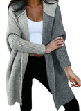 Hooded Knitted Cardigan Women's Long Sweater Women's Coat In The Autumn And Winter Of