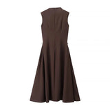 Women's Explosive High-Grade Metallic Buckle Symmetrical Wrinkleless Sleeveless