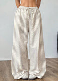 Loosely Tight Waist Striped Casual Straight Women's