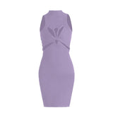 Spring 2025 New Hollow Knitted Vest Dress Slimy And Sexy Short-Packed