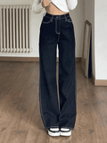 Stitched High Waist Boyfriend Jeans-Outfit