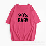 New Letter Pure Cotton T-Shirt Women Simple Basic Short-Sleeved Top Women's Free-Fitting