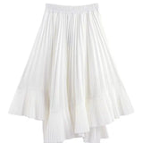 100-Fold Skirt Women's Long-Term 2025 New Autumn Black Irregularly Swing Fish Tail Thin Half