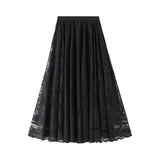 Lace Skirt Women Autumn Winter With Sweater 2025 New Long-Waisted A-Word Skirt