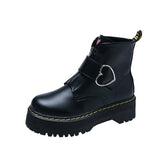 Year's New Thick-Bottom Martin Boots Female English Style Love Cake 2025 New Net Red Short Boots