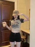 Vintage Logo Raglan Sleeve Crop TopOutfit