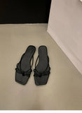 Flat-Bottomed Flip-Flop Fairy Shoes Wear 2025 New Summer Beach Cool Drag Silver Cool