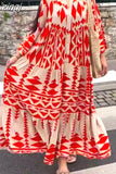 Dresses Women Summer Long Sleeve Pleated Boho Print Dress Ladies Fashion Vintage Boho Beach Maxi Dresses