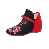 Zingj Shoes Cotton Shoes Autumn And Winter Style National Wind Beef Tendon Bottom Round Head Low Heel Canvas Embroidered Cloth Shoes Mother