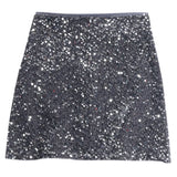 Lewd Skirt High Waist Thin Anti-Light Bag A Word Flashy Bundi Skirt
