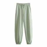 New Basic Short Style Sweater 8417803 Elastic Waist Jogging Trousers