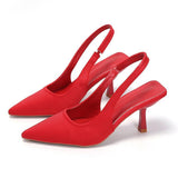 High-Heeled Sandals Baotou Behind The Empty Stumbling Stumbling New Shallow Tip Single-Shoe Fine Heel High