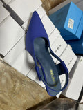 Women's Fine Heel 2025 Spring New Cloth Head Pointy Single Shoes Behind Trip With Skirts And Head Women's