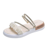 Wear Cold Slippers Diamond Fashion 2025 Summer New Two-Swear Sandals Thick-Soled Loose Cake Height Net Red Slippers