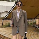Zingj Suit Jacket Female 2024 Spring And Autumn New Korean Version Loose Design Sense Casual Temperament Suit