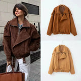 Women's Clothing Explosion Fashion Casual Personality Street Locomotive Clothing Short Jacket