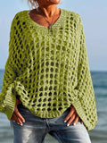 New Sexy Hollow Knitted Sun Protection Shirt Holiday Knitted Jersey Women's Spring And Summer Outside The Beach Hoodie