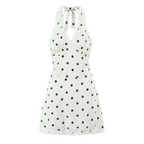 New Women's Heart Girl Pure Desire To Hang Neck Lace Lace V-Neck Dress