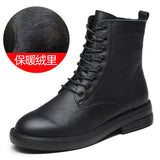 Leather Martin Boots Girl Retro Style British