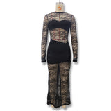 Women's Clothing 2025 Spring New Hottie Sexy Hollow Perspective Long-Body-Body-Groomed-Bag-Groomed