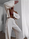 Women's Loose Comfortable Nine-Sleeve Trousers Pyjamas Two Sets Of Homewear
