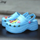 Summer Women Slippers Platform Fashon Outdoor Garden Shoes Female Pool Sandals Bathroom Flip Flops Mules Beach