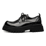 2025 New Platform Derby Shoes Bright Face British Harbor Wind Leather Shoes Casual Shoes Niche Tide Premium