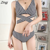 Bikini Sets Women Backless Sexy Slim Ruffles Summer Beach Style Classic Ulzzang Ladies Vacation Casual Retro