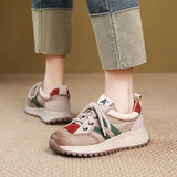 Cowhedular Leather-Spighty Forrest Aggan Shoes Spring And Autumn New Casual Women's Shoes Round-Headed Flat Single