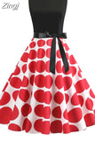 Women Summer Casual Polka Dot Elegant Retro Vintage 50s 60s Robe Femme Rockabilly Pin Up Party Dresses