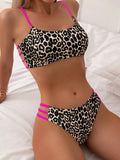 2025 New Sexy Leopard Print Split Two Sets Of Sexy Bikini