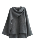 Women's Explosion Cloak Knitted Loose R-Shirt