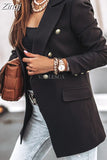 Women Jacket Office Lady Suit Coat 2023 Autumn Winter New Fashion Blazers and Jackets Chic Button Ladies Elegant Outwear