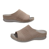 New Slope And Casual Round Head Composite Flying Woven Cool Slippers Type Sandals Women