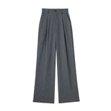 And Autumn 2025 New Women's Front Folded High-Waisted Trousers Casual Trousers Women