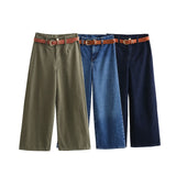 New Autumn Jeans With High Waist, Wide Legs And Ankles