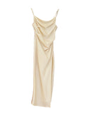 Xixi 2025 Spring And Summer New High Waisted Shang Noodle Sling Dress High-End Long Dress Women