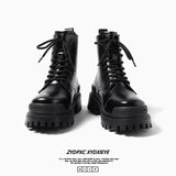 Zingj Martin Boot Men's High Top British Style Vintage Platform Shoes