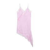 New Women's Collection Of Lace Asymmetrical Leisure Sling Mini