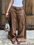 Made Old Loose Split Jeans Women 2025 Ancient Early Street To Shoot Thin Straight Trousers New