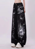grunge graffiti print baggy
