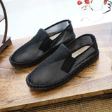 Zingj Men's Shoes Net Shoes Single Shoes Father Shoes Thousand Layer Bottom Cloth Shoes Hand Sewing Spring And Autumn Style A Foot