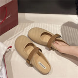 Half Slippers Women Wear 2025 Spring And Summer New French Soft Base Pregnant Women With A Foot Pedaling Bottom Of The Muller Cold